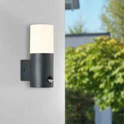 Brilliant Væglampe Med Sensor|Væglamper > Aberdeen udendørs væglampe, sensor, højde 23,2 cm, antracit