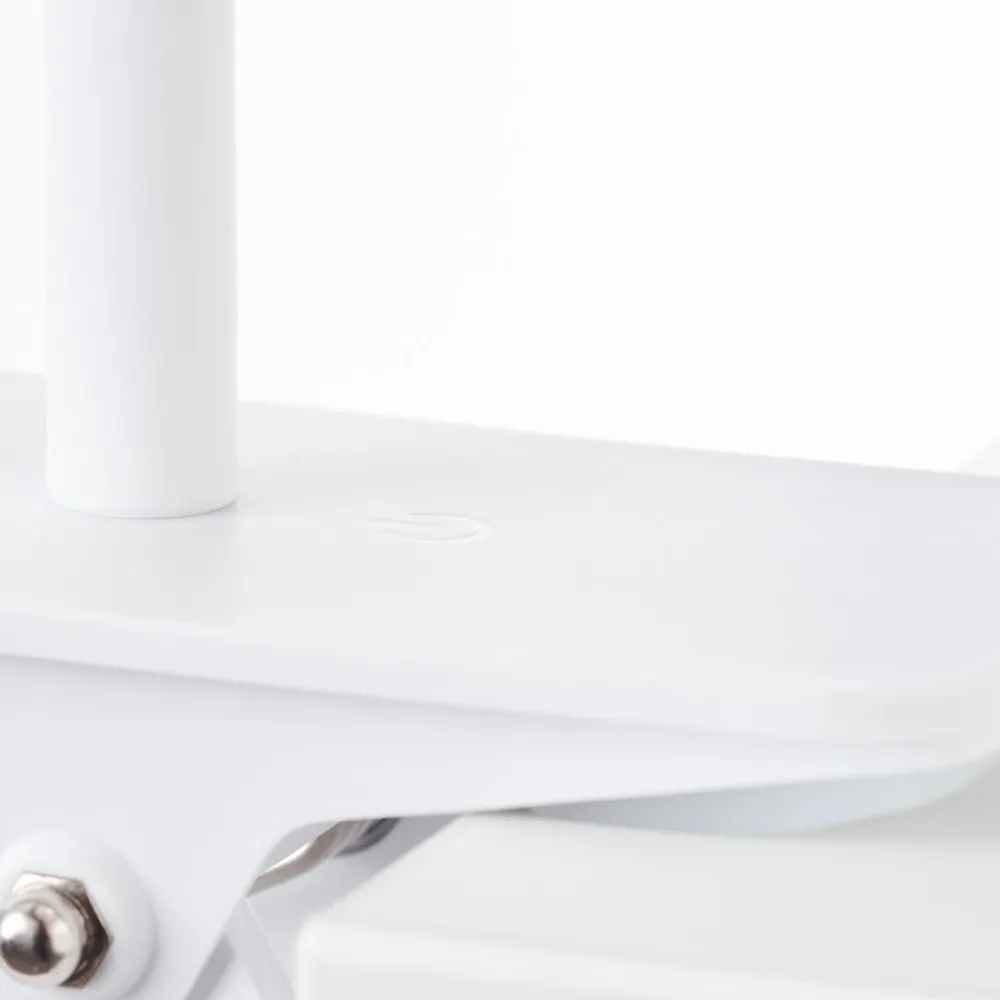 Arbejdsrum/Kontor|Bordlamper ^ Brilliant Adda LED-bordlampe med klemme hvid dæmpes i 3 trin