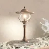 Sokkellamper ^ Moretti Luce Adessora sokkellampe, messing, glas, højde 48 cm