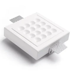 Indbygningsspots ^ TECNICO by Sforzin Ade T284 indbygget LED-loftlampe, 13 cm x 13 cm