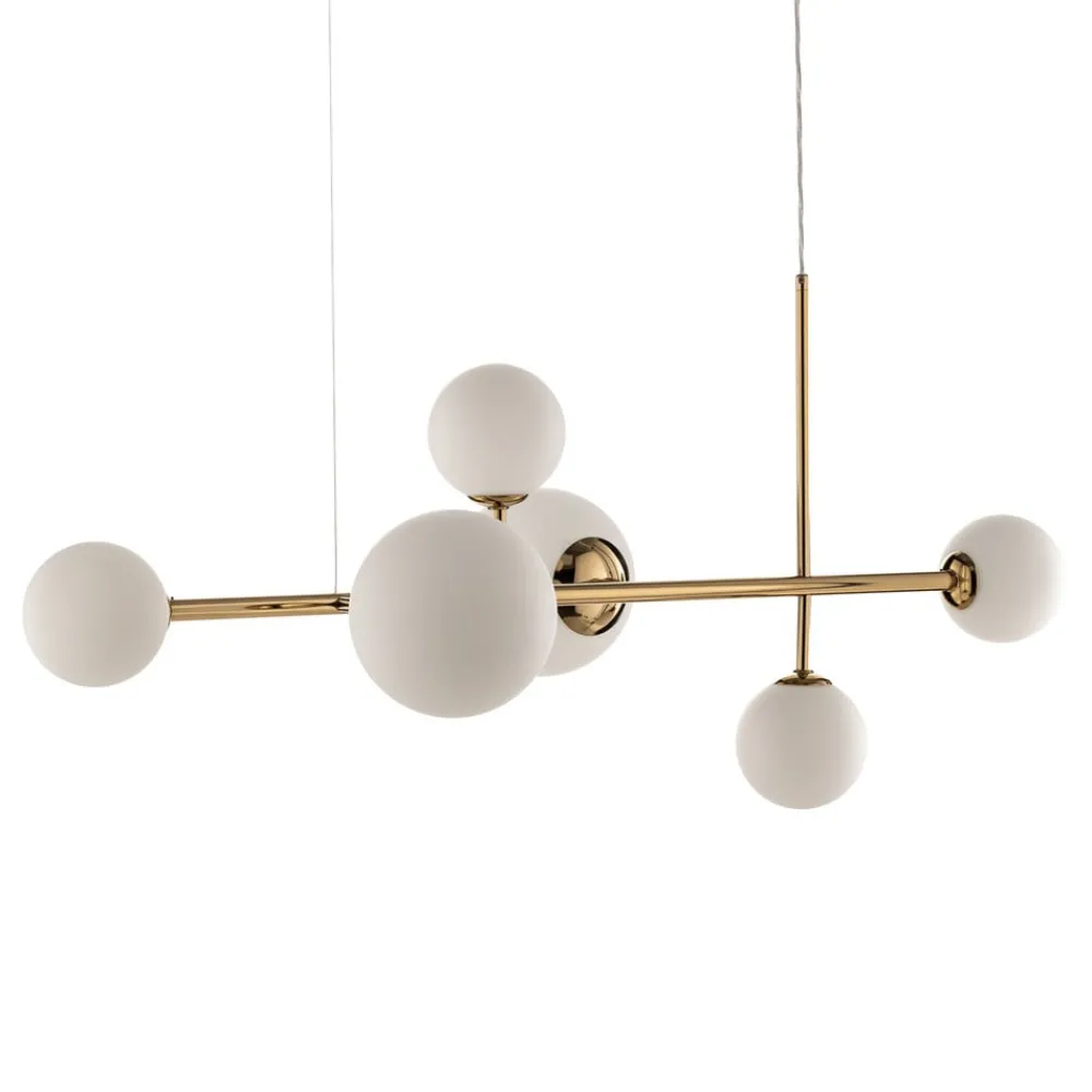 Pendellamper|Pendellamper ^ ALDEX Affjedringslampe Dione, 6 lyskilder, gylden