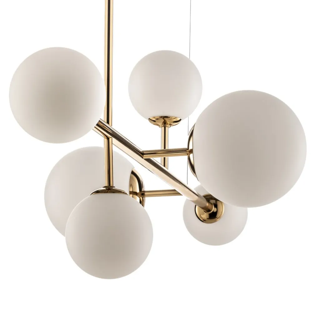 Pendellamper|Pendellamper ^ ALDEX Affjedringslampe Dione, 6 lyskilder, gylden