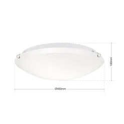 ORION Loftlamper > Agada loftslampe, opalglas, krom, 40 cm