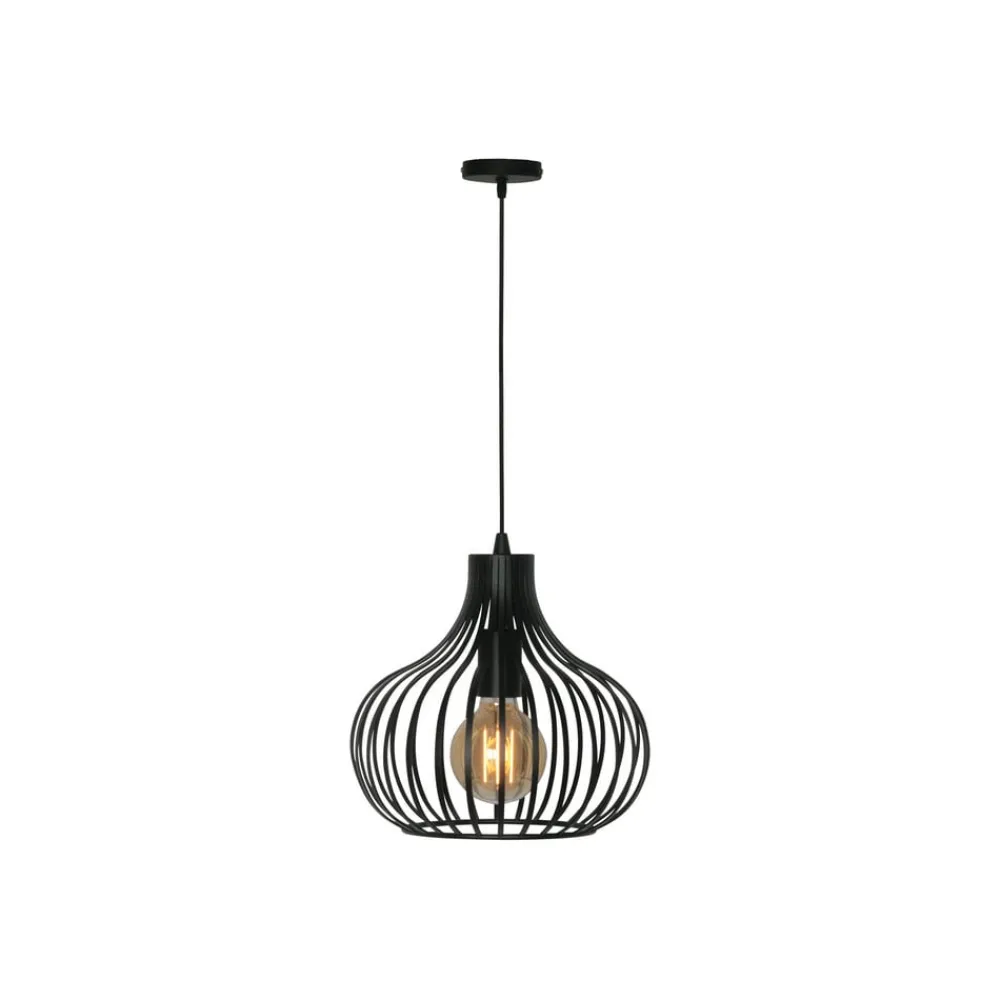 Pendellamper ^ Freelight Aglio hængelampe, Ø 28 cm, sort, metal