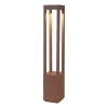 Gadebelysning ^ FARO BARCELONA Agra LED-gadelampe, brun, aluminium, højde 65 cm