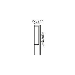 FARO BARCELONA Gadebelysning > Agra LED-gadelampe, rustbrun, aluminium/glas, højde 65 cm