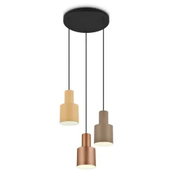 Pendellamper ^ Trio Lighting Agudo hængelampe, flerfarvet, 3 lyskilder, rondel