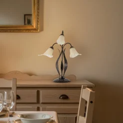 ONLI Bordlamper > Alga bordlampe, 3 lyskilder, jern, glas, florentinsk