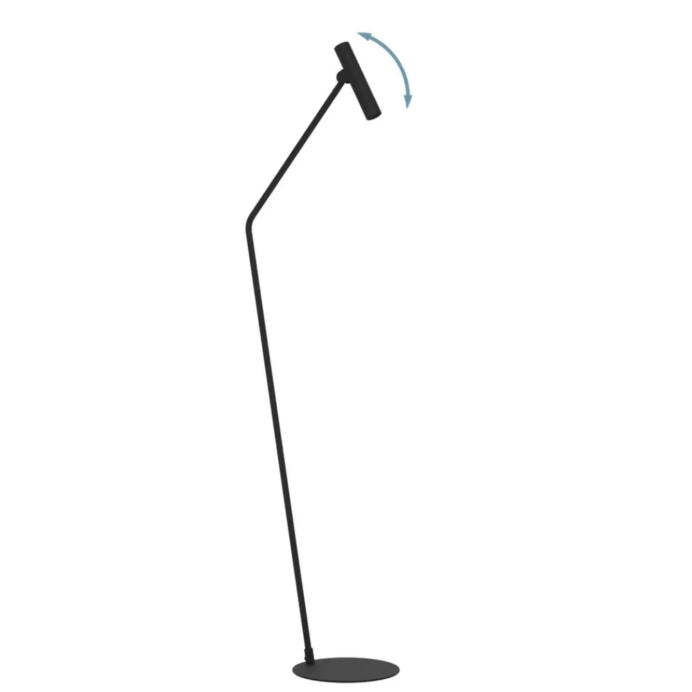 EGLO Gulvlamper|Gulvlamper > Almudaina LED-gulvlampe, sort, højde 157 cm, stål