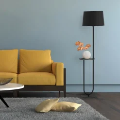 Aluminor Gulvlamper|Gulvlamper > Duo gulvlampe med opbevaringsbord