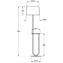 Aluminor Gulvlamper|Gulvlamper > Duo gulvlampe med opbevaringsbord