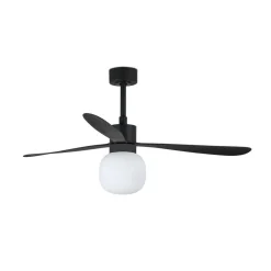 FARO BARCELONA Loftventilatorer > Amelia Ball loftventilator, LED-lampe, sort