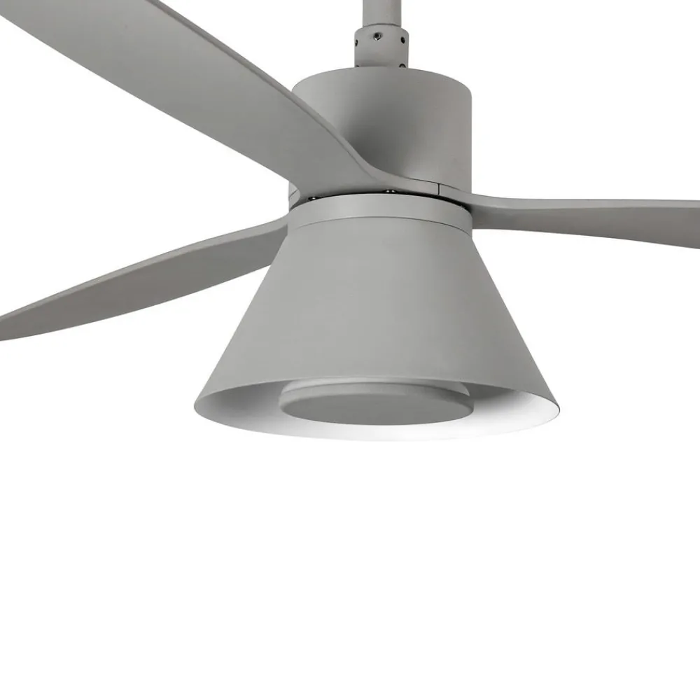 FARO BARCELONA Loftventilatorer > Amelia Cone loftventilator, LED-lampe, grå