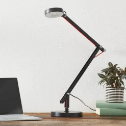 Arbejdsrum/Kontor|Bordlamper ^ Trio Lighting Amsterdam sort LED multifunktionslampe