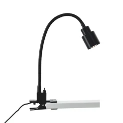 Brilliant Arbejdsrum/Kontor|Bordlamper > Andres bordlampe med klemme, fleksibel hals, sort