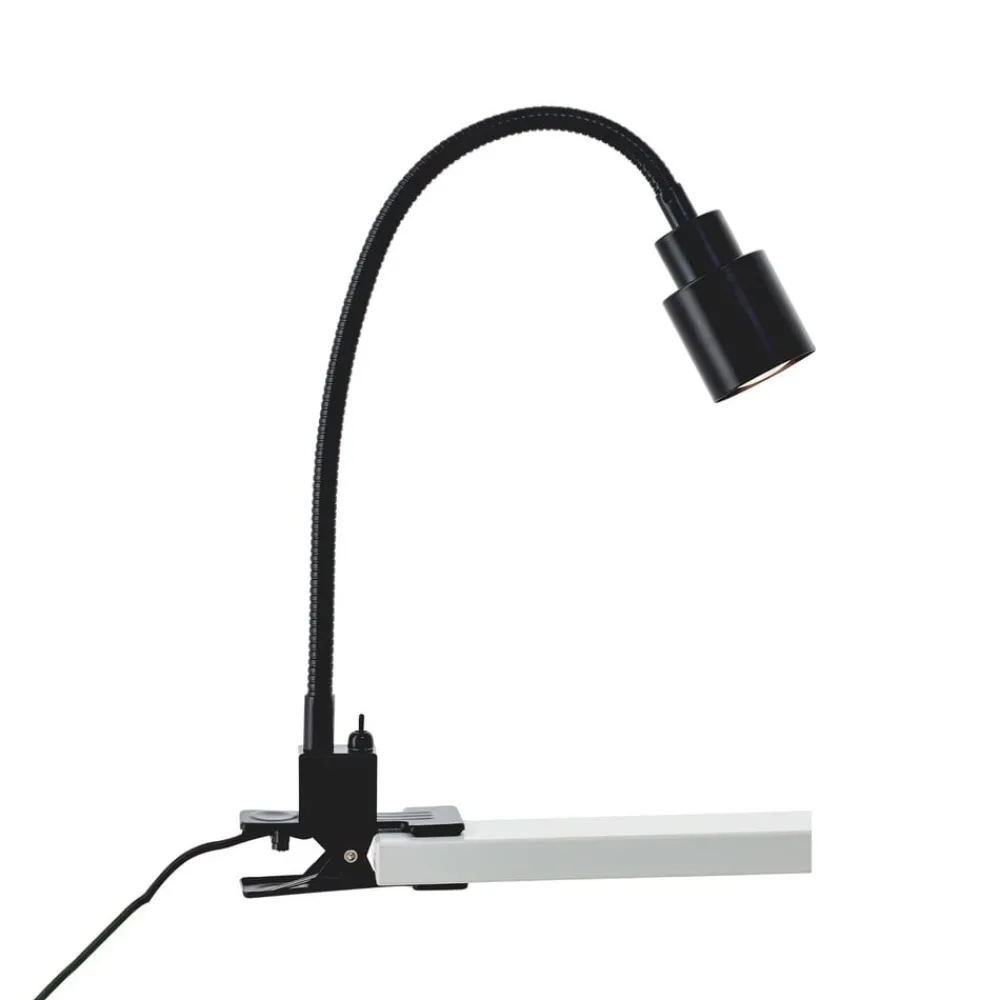 Brilliant Arbejdsrum/Kontor|Bordlamper > Andres bordlampe med klemme, fleksibel hals, sort