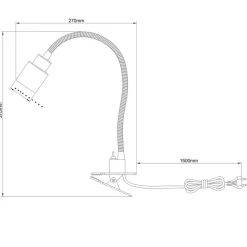 Brilliant Arbejdsrum/Kontor|Bordlamper > Andres bordlampe med klemme, fleksibel hals, sort