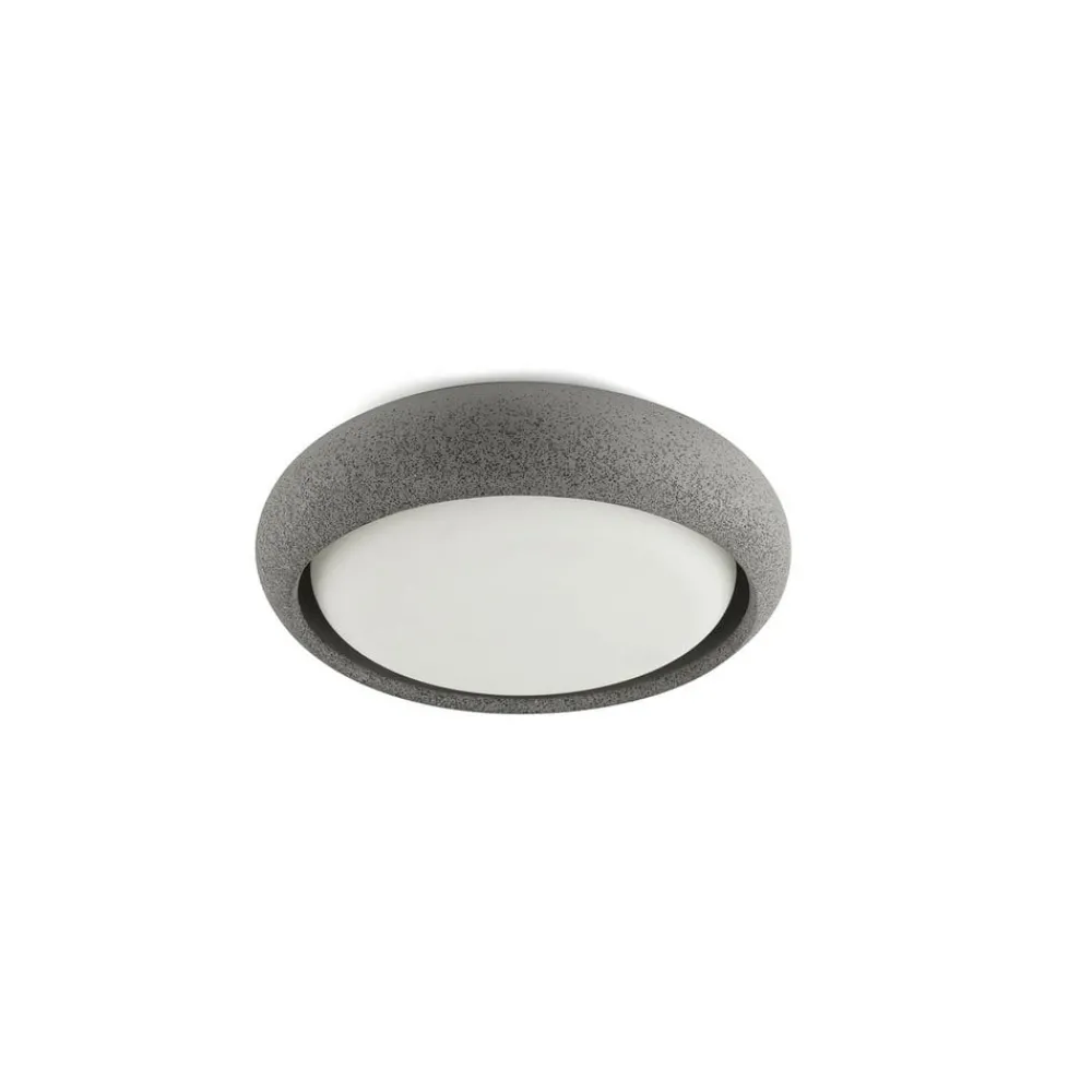 FARO BARCELONA Udendørs Loftlamper > Anga udendørs loftlampe, mørkegrå, beton, Ø 24 cm