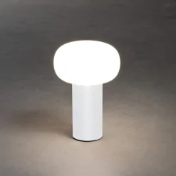 Konstsmide Dekorationsbelysning|Terrassebelysning > Antibes LED-bordlampe, IP54, batteri, RGBW, hvid