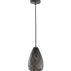 Trio Lighting Pendellamper > Antracit udenpå, guld indeni - pendellampe Onyx