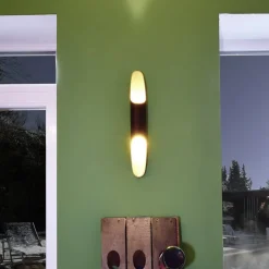 Deko-Light Væglamper > Apodis LED-væglampe, sort/guld, højde 50 cm, metal dæmpbar