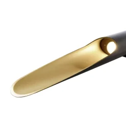Væglamper ^ Deko-Light Apodis LED-væglampe, sort/guld, højde 80 cm, metal dæmpbar