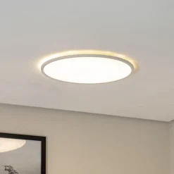 Loftlamper|Loftlamper ^ TK Lighting Aqua LED-panel, Ø 50 cm, hvid, metal/plast CCT dæmpbar