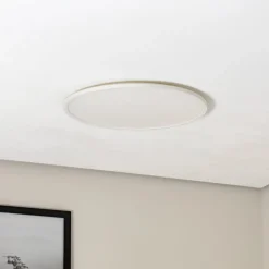 Loftlamper|Loftlamper ^ TK Lighting Aqua LED-panel, Ø 50 cm, hvid, metal/plast CCT dæmpbar
