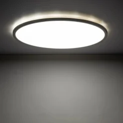 Loftlamper|Loftlamper ^ TK Lighting Aqua LED-panel, Ø 50 cm, hvid, metal/plast CCT dæmpbar