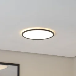 TK Lighting Loftlamper|Loftlamper > Aqua LED-panel, Ø 40 cm, sort, metal/plast, CCT dæmpbar