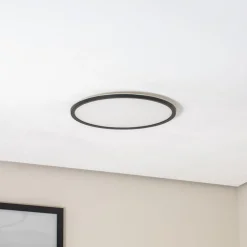 TK Lighting Loftlamper|Loftlamper > Aqua LED-panel, Ø 40 cm, sort, metal/plast, CCT dæmpbar