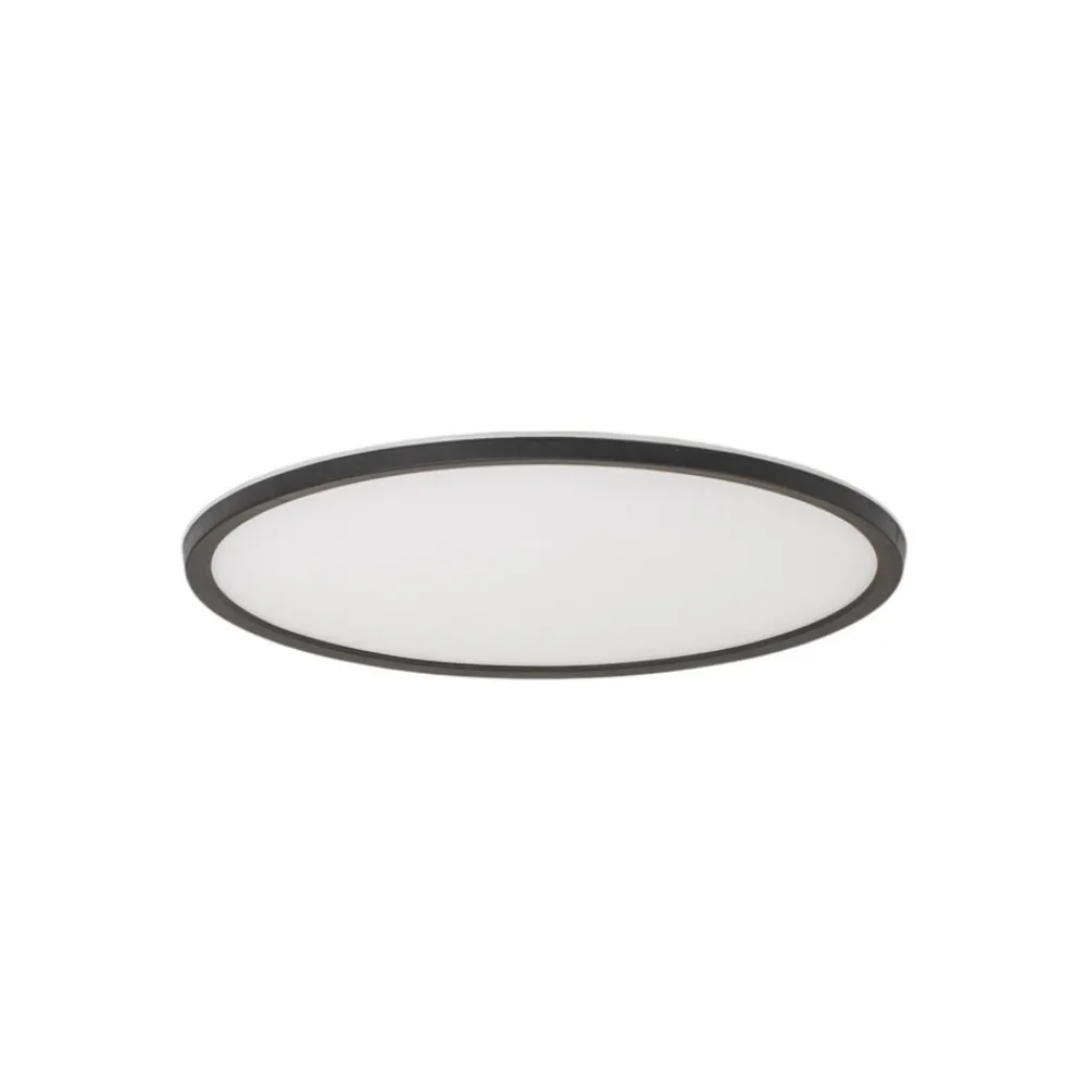 TK Lighting Loftlamper|Loftlamper > Aqua LED-panel, Ø 40 cm, sort, metal/plast, CCT dæmpbar