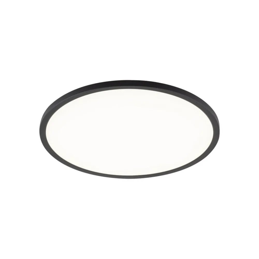 TK Lighting Loftlamper|Loftlamper > Aqua LED-panel, Ø 40 cm, sort, metal/plast, CCT dæmpbar