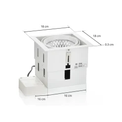 Indbygningsspots ^ Arcchio Adin LED-indbygningslampe, 4.000K, 25,9W, hvid