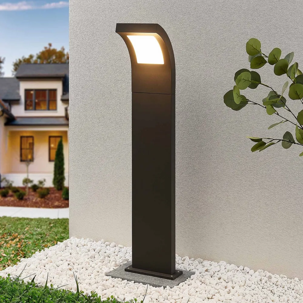 Arcchio Gadebelysning > Advik LED-vejlampe, 100 cm, antracit, metal, IP65