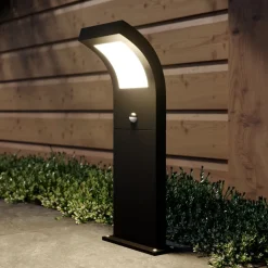 Arcchio Gadebelysning Med Sensor|Terrassebelysning > Advik LED-vejlampe, 60 cm, antracit, sensor, IP54