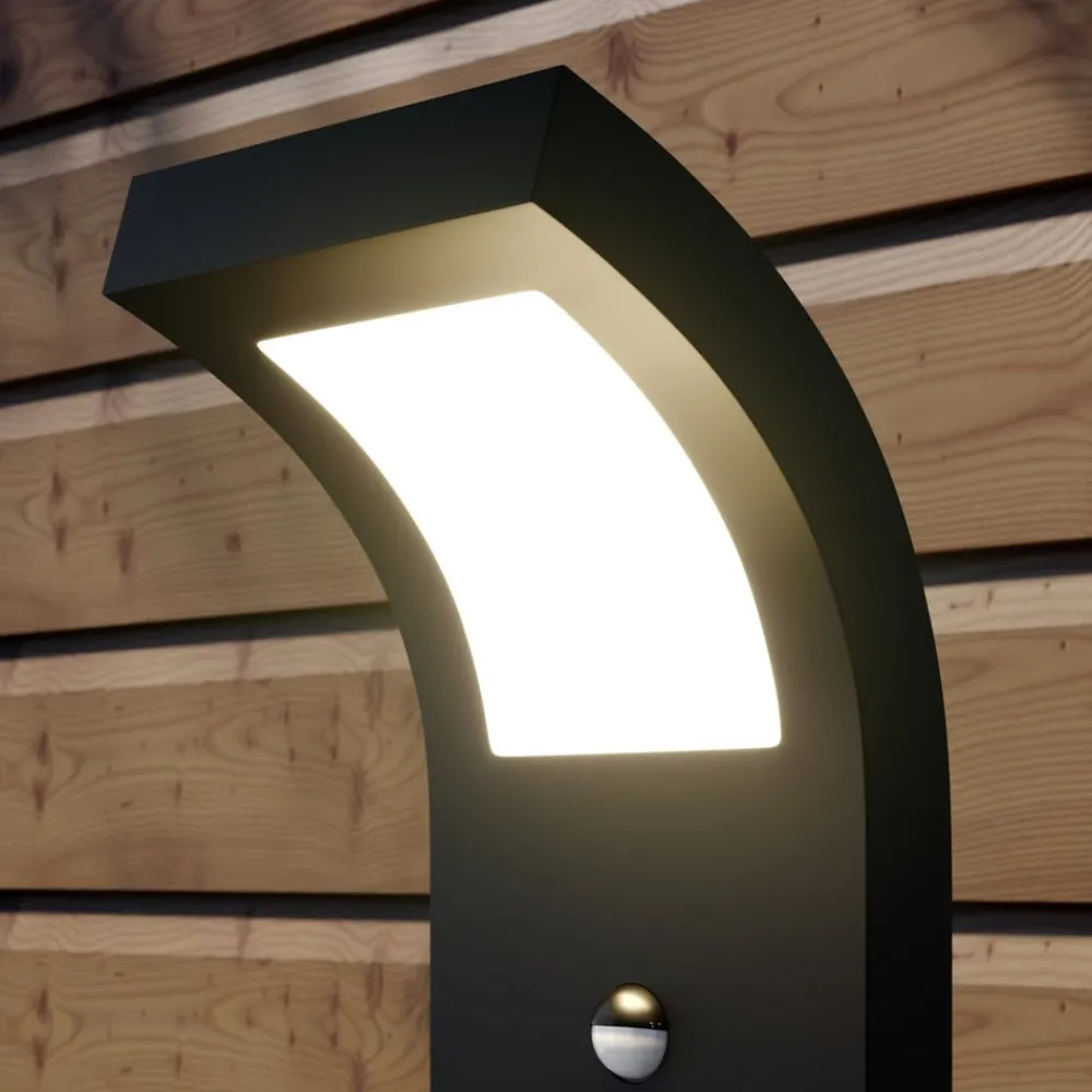Arcchio Gadebelysning Med Sensor|Terrassebelysning > Advik LED-vejlampe, 60 cm, antracit, sensor, IP54