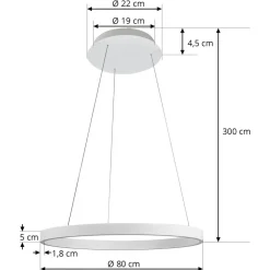 Arcchio Pendellamper > Answin LED-hængelampe 52,8 W sølv