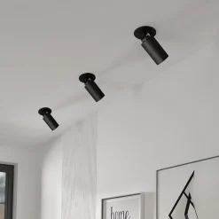 Loftlamper|Loftlamper ^ Arcchio Davin indbygningsspot, cylinder, sort