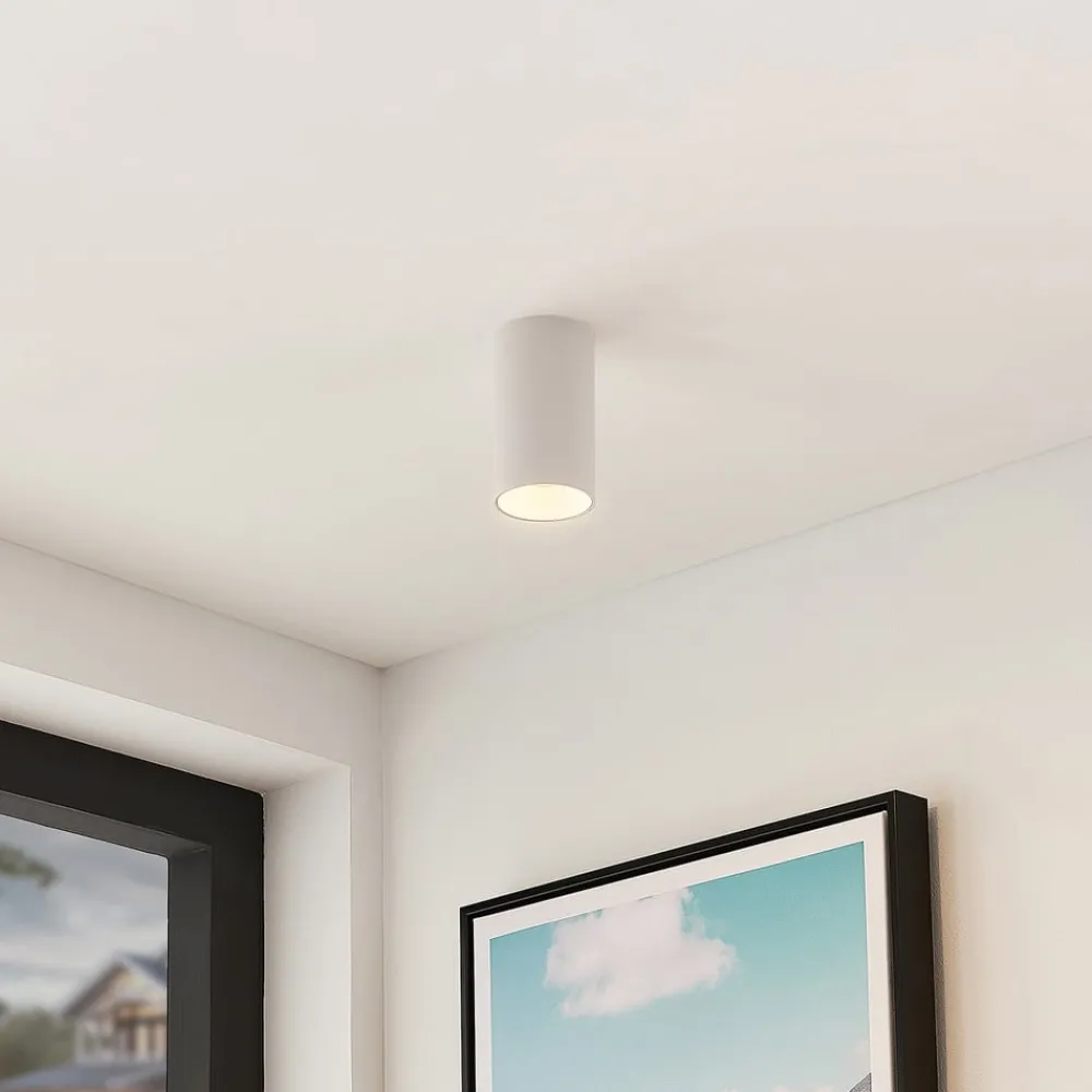 Gang|Loftlamper ^ Arcchio Downlight Brinja, hvid, metal, Ø 6 cm, rund, GU10