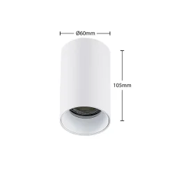 Gang|Loftlamper ^ Arcchio Downlight Brinja, hvid, metal, Ø 6 cm, rund, GU10