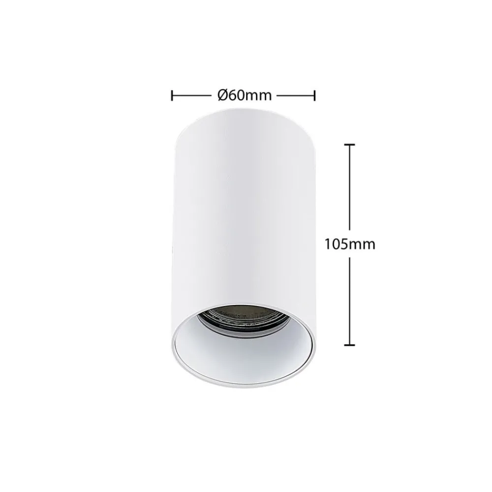 Gang|Loftlamper ^ Arcchio Downlight Brinja, hvid, metal, Ø 6 cm, rund, GU10