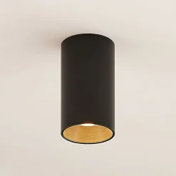 Gang|Loftlamper ^ Arcchio Downlight Brinja, sort, metal, Ø 6 cm, rund, GU10