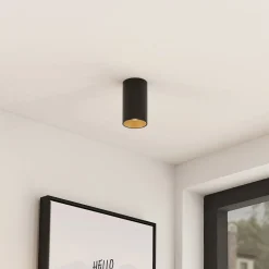 Gang|Loftlamper ^ Arcchio Downlight Brinja, sort, metal, Ø 6 cm, rund, GU10