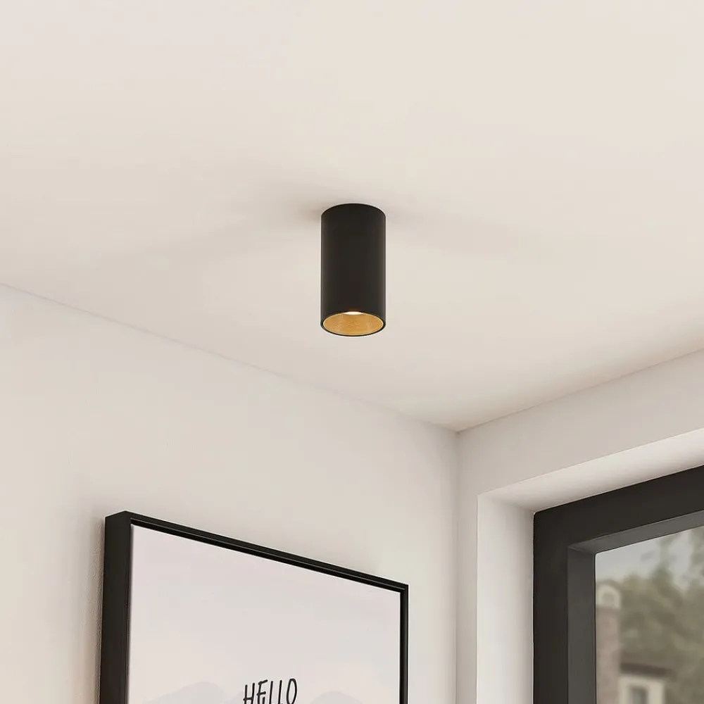 Gang|Loftlamper ^ Arcchio Downlight Brinja, sort, metal, Ø 6 cm, rund, GU10
