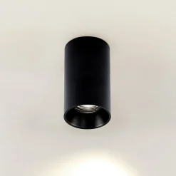 Gang|Loftlamper ^ Arcchio Downlight Brinja, sort, metal, Ø 6 cm, rund, GU10