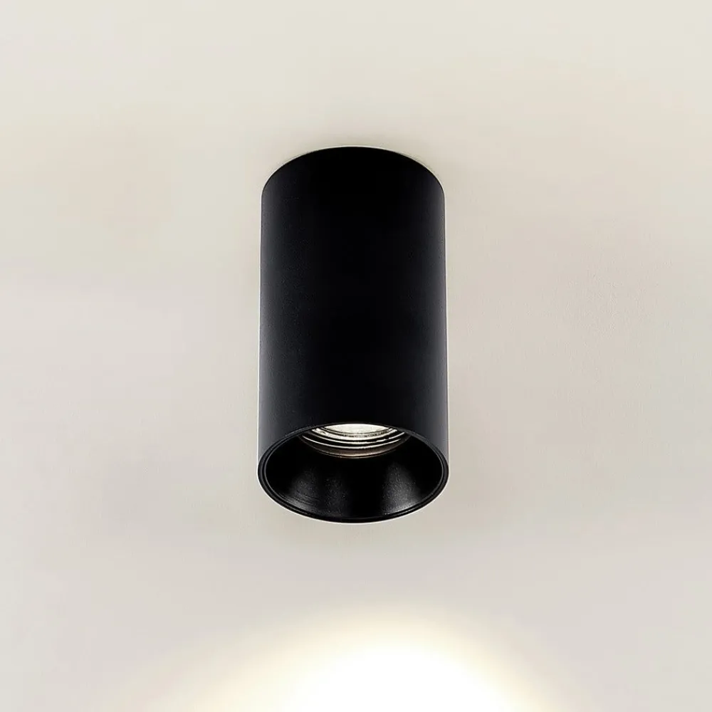 Gang|Loftlamper ^ Arcchio Downlight Brinja, sort, metal, Ø 6 cm, rund, GU10