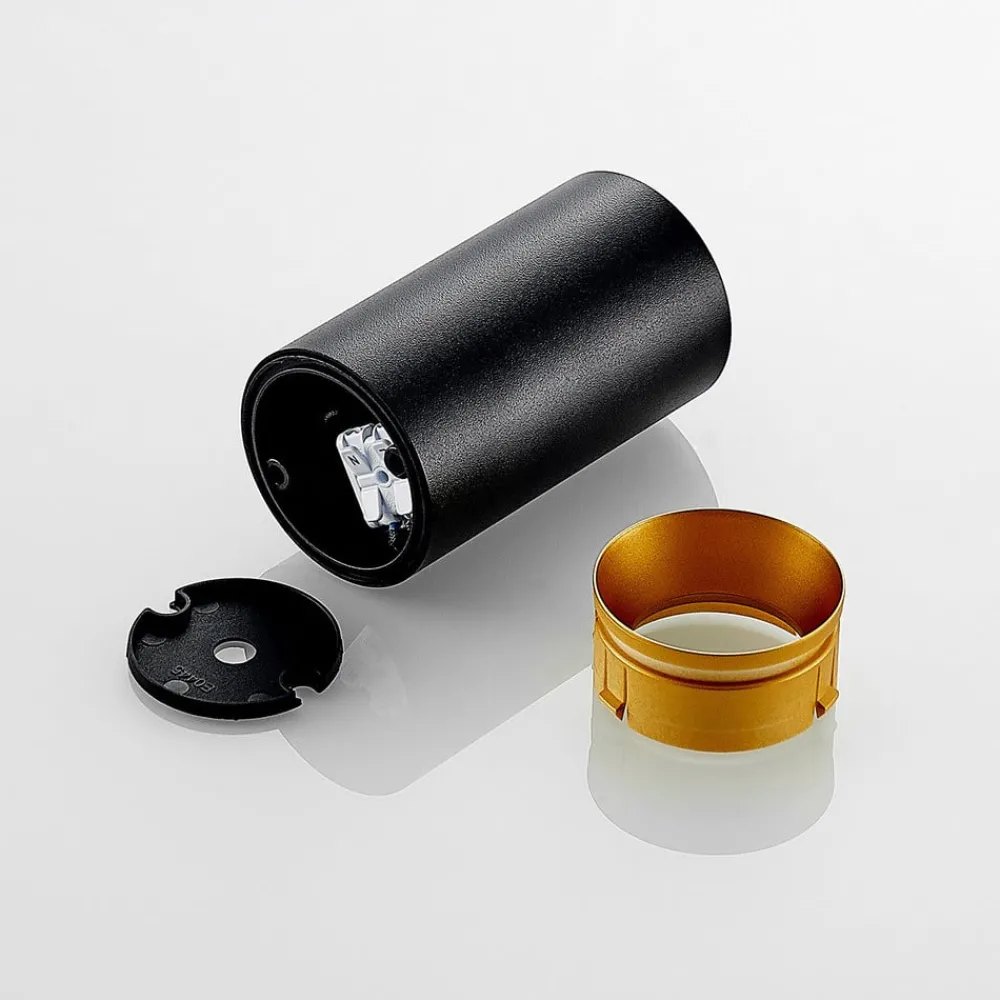 Gang|Loftlamper ^ Arcchio Downlight Brinja, sort, metal, Ø 6 cm, rund, GU10