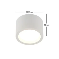 Gang|Loftlamper ^ Arcchio downlight Nieva, GX53, hvid, rund, Ø 10cm, metal