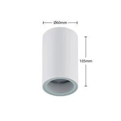 Arcchio Gang|Loftlamper > downlight Olivir, hvid, metal, Ø 6cm, GU10, IP44